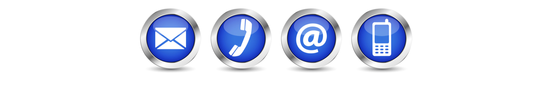 contact us web buttons set with email